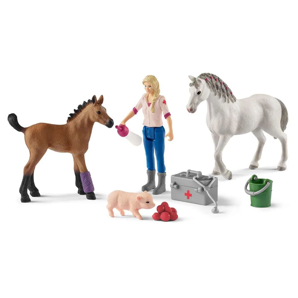 Schleich - Vet Visiting Mare and Foal