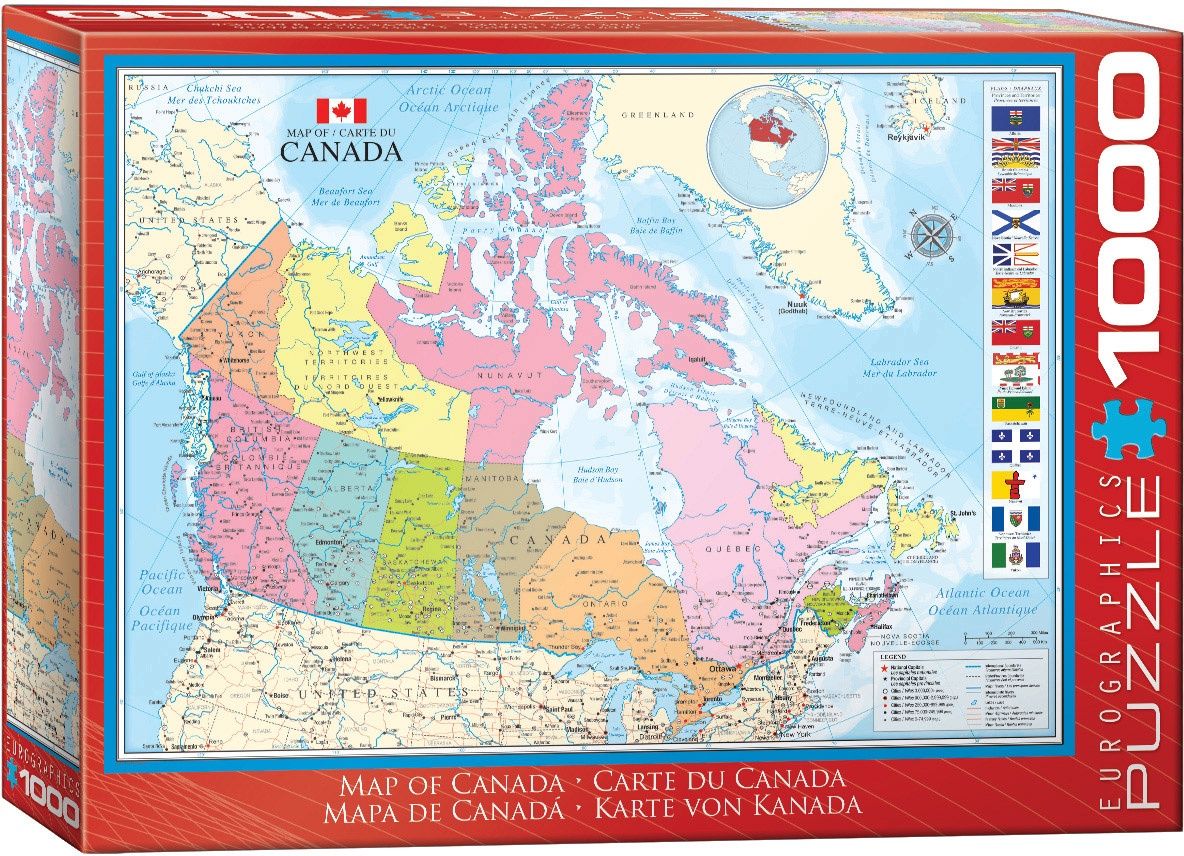 Eurographics 1000 Piece Puzzle - Map of Canada