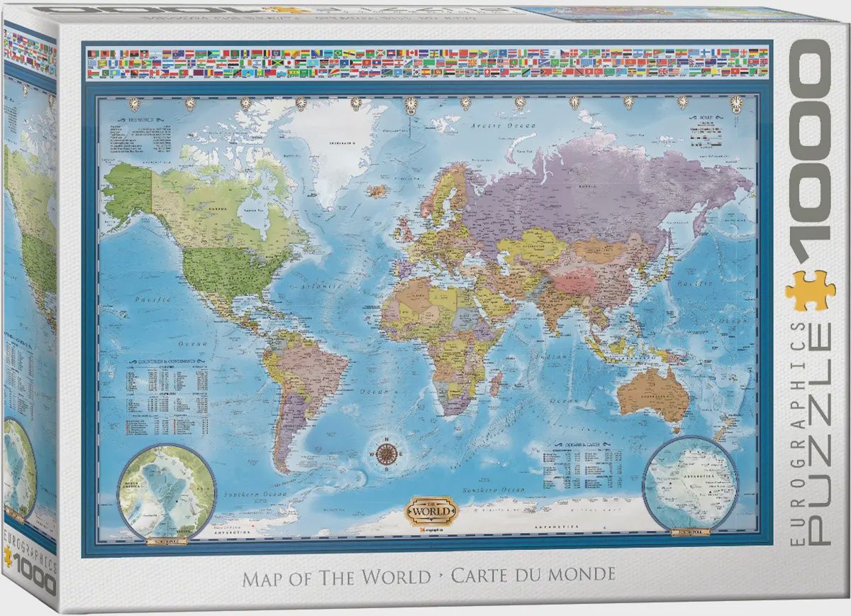 Eurographics 1000 Piece Puzzle - Map of the World