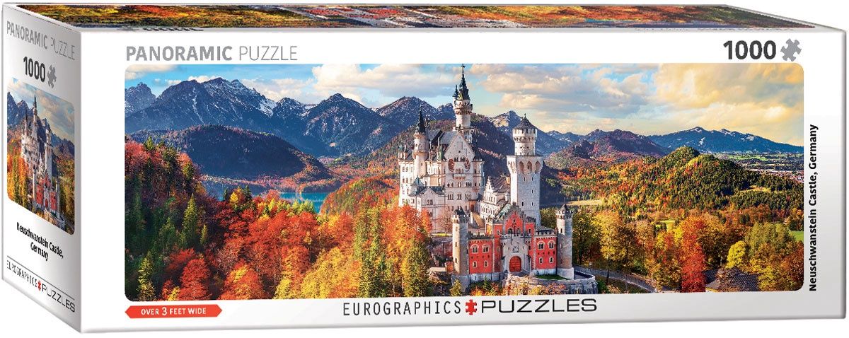 Eurographics 1000 Piece Panoramic Puzzle - Neuschwanstein Castle in Autumn