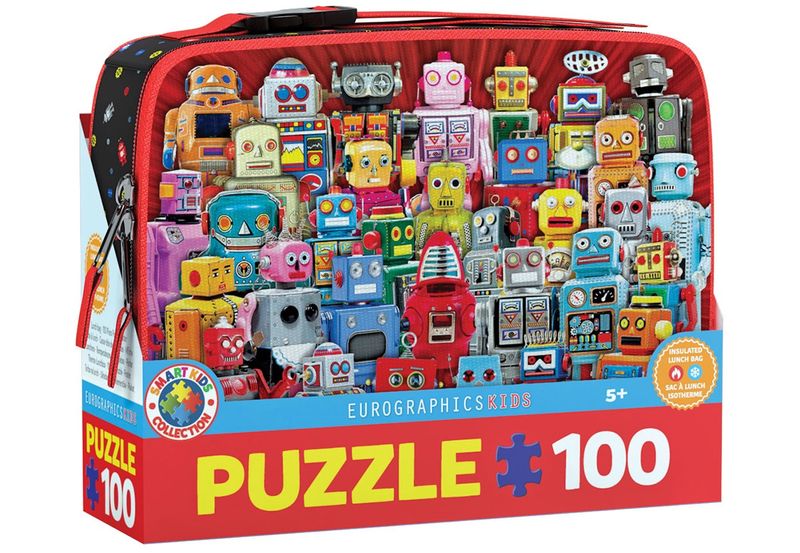 Eurographics 100 Piece Puzzle &amp; Lunch Bag - Robots