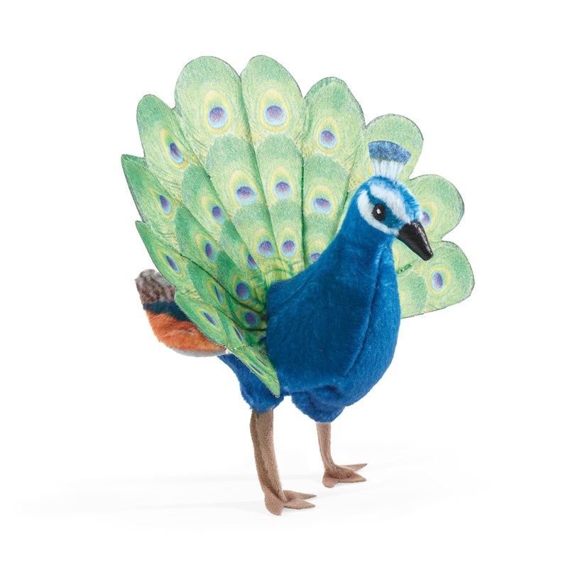 Folkmanis - Mini Peacock Finger Puppet