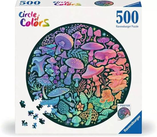 Ravensburger 500 Piece Circle of Colours Puzzle - Mushrooms