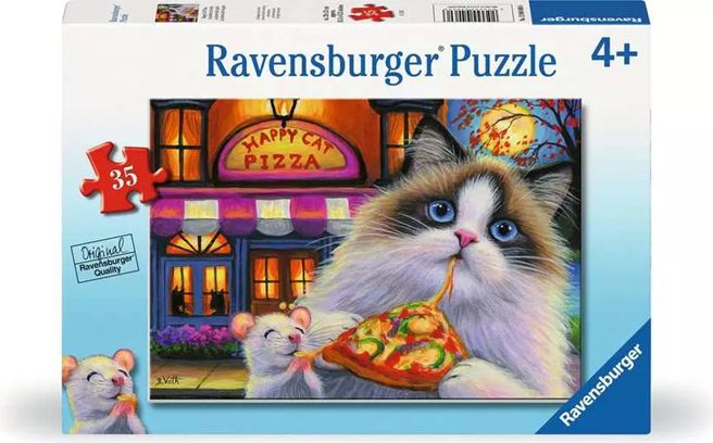 Ravensburger 35 Piece Puzzle - Happy Cat Pizza