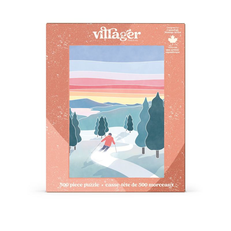 Villager Puzzles 500 Piece Puzzle - Sunset Ski