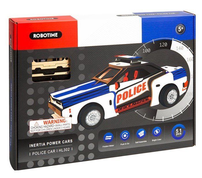 Robotime - Inertia Power Cars Police Car