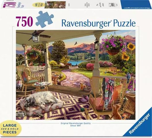Ravensburger 750 Large Piece Puzzle - Cozy Front Porch