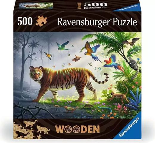 Ravensburger 500 Piece Wooden Puzzle - Jungle Tiger