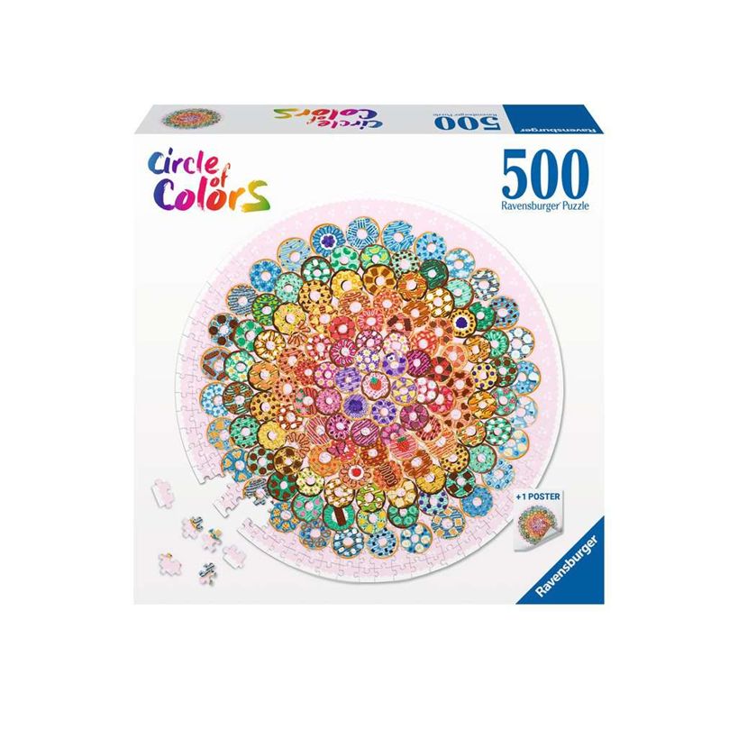 Ravensburger 500 Piece Circle of Colours Puzzle - Donuts