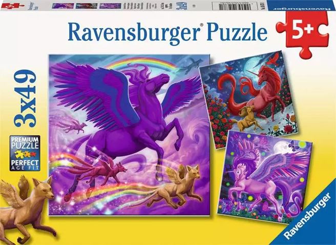 Ravensburger 3x49 Piece Puzzles - Mythical Majesty