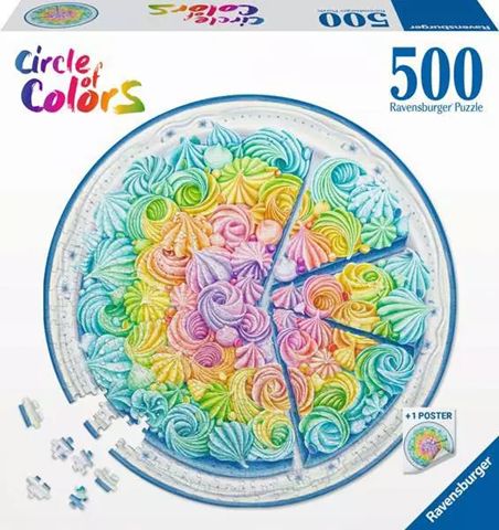 Ravensburger 500 Piece Circle of Colours Puzzle - Rainbow Cake