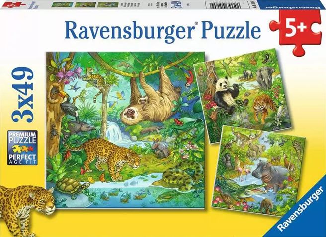 Ravensburger 3x49 Piece Puzzles - Jungle Fun