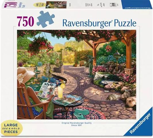 Ravensburger 750 Large Piece Puzzle - Cozy Backyard Bliss