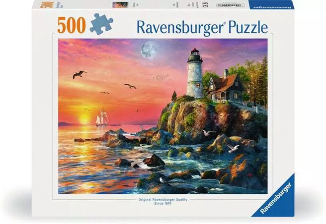 Ravensburger 500 Piece Puzzle - Lighthouse at Sunset