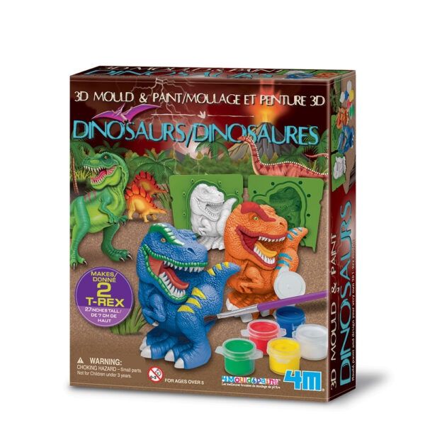 4M - Mould &amp; Paint 3D Dinosaurs