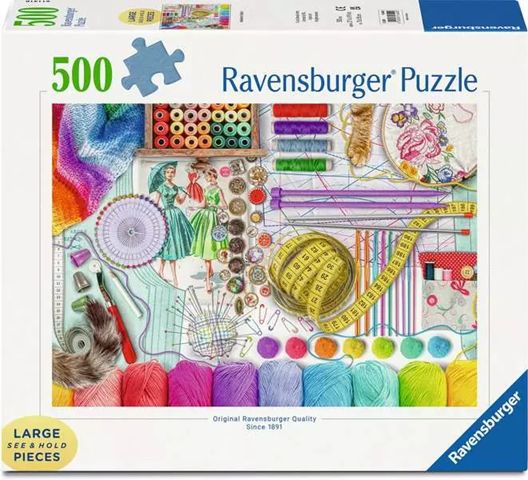 Ravensburger 500 Large Piece Puzzle - Needlework Station