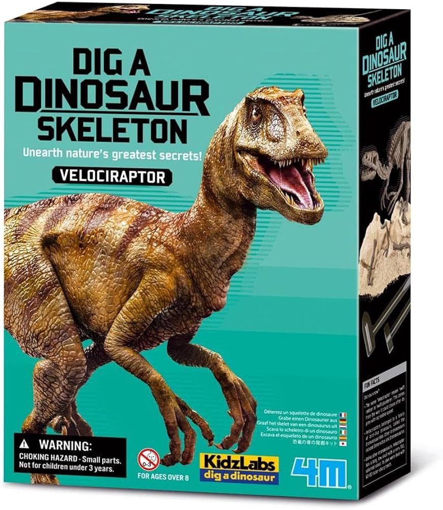 4M KidzLabs - Dig a Velociraptor Skeleton