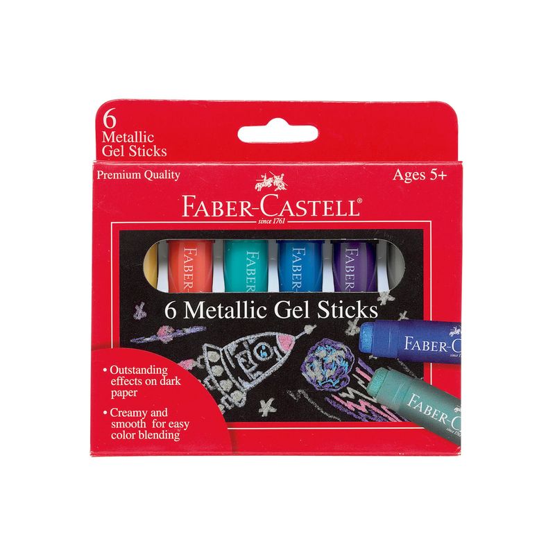 Faber-Castell - 6 Metallic Gel Sticks