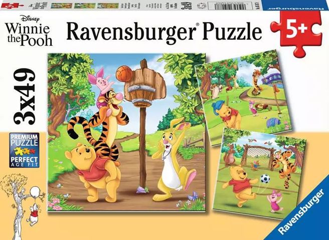 Ravensburger 3x49 Piece Puzzles - Winnie the Pooh Sports Day