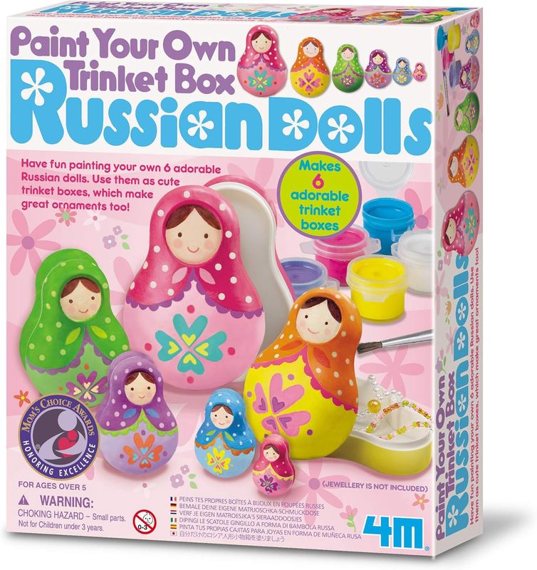 4M - Paint Your Own Trinket Box Russian Dolls