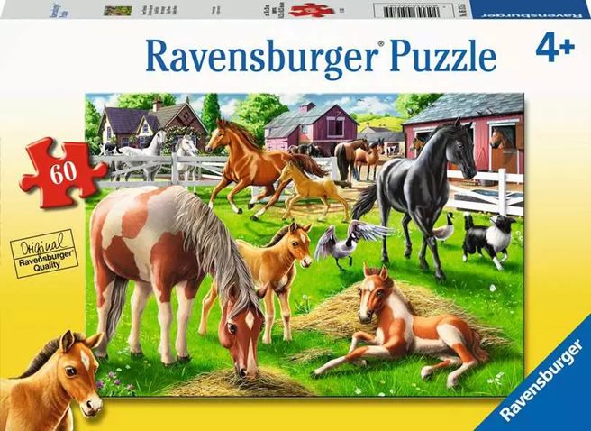 Ravensburger 60 Piece Puzzle - Happy Horses