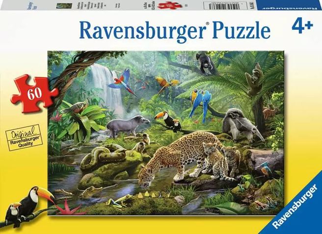 Ravensburger 60 Piece Puzzle - Rainforest Animals