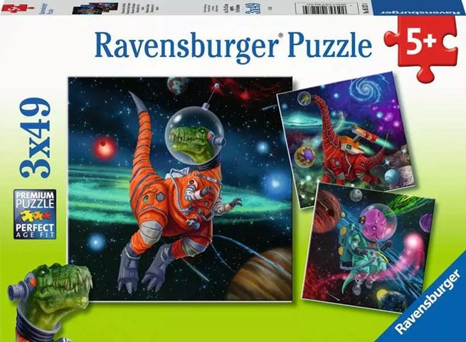 Ravensburger 3x49 Piece Puzzles - Dinosaurs in Space
