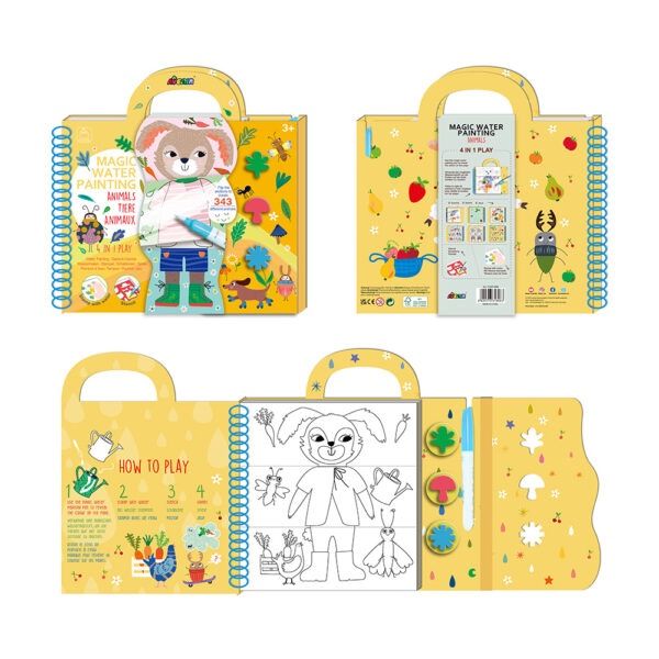 Avenir - Magic Water Painting 4 in 1 Play, Style: Animals