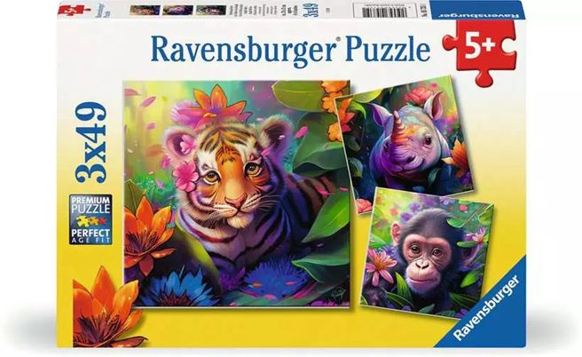 Ravensburger 3x49 Piece Puzzles - Jungle Babies