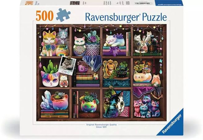 Ravensburger 500 Piece Puzzle - Cubby Cats and Succulents
