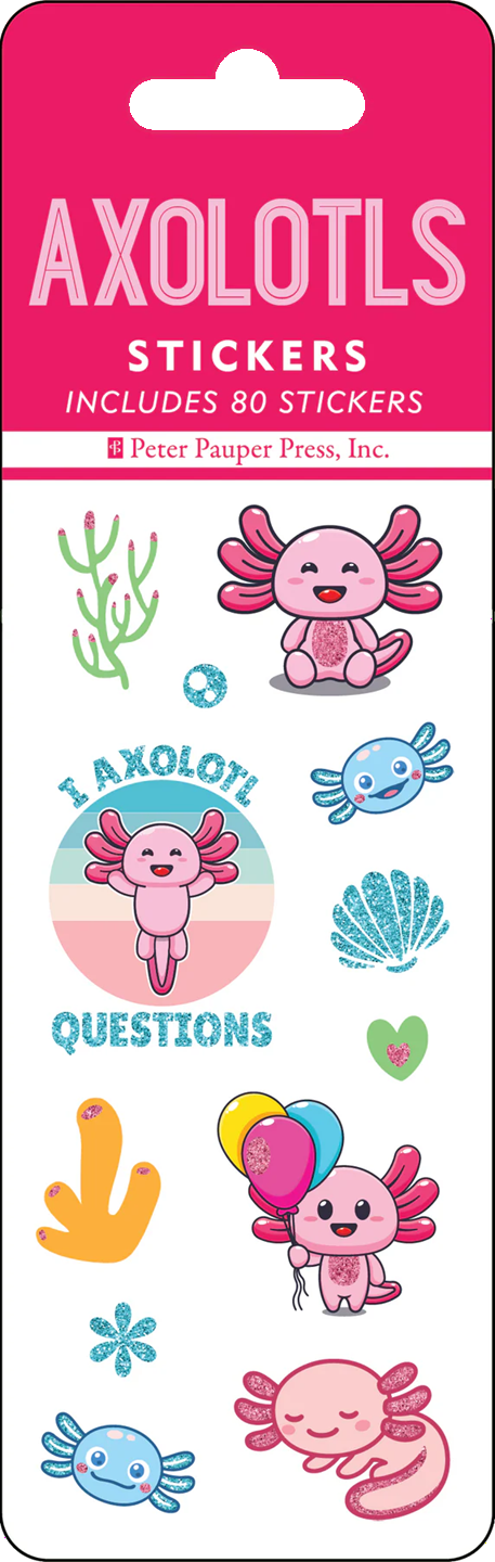 Peter Pauper Press - Axolotls Sticker Set