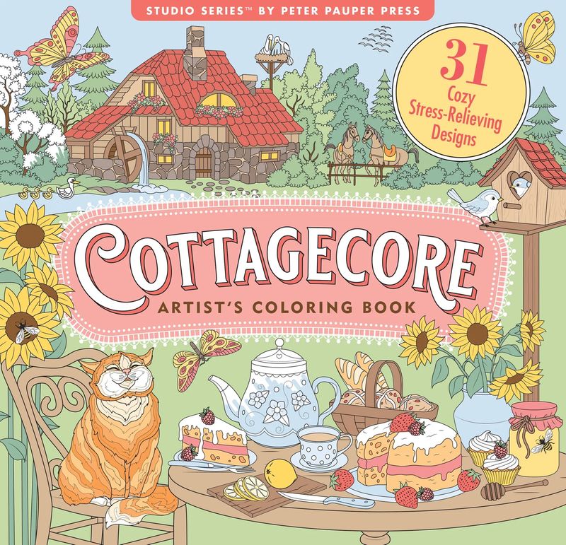 Peter Pauper Press - Cottagecore Colouring Book