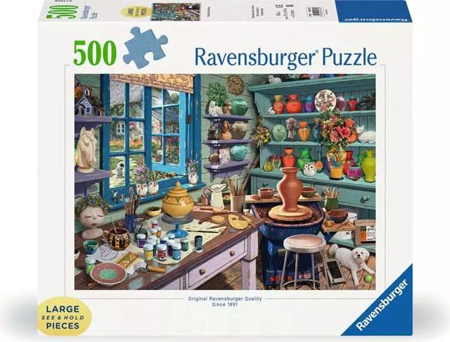 Ravensburger 500 Large Piece Puzzle - Pottery Studio Sanctuary