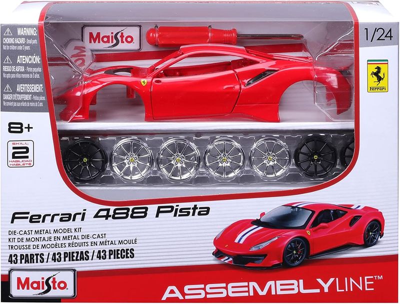 Maisto - 1/24 Red Assembly Line Ferrari 488 Pista