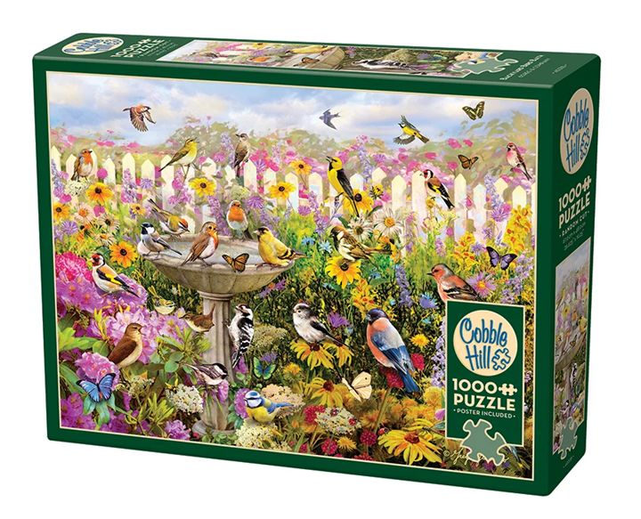 Cobble Hill 1000 Piece Puzzle - Backyard Bird Bath