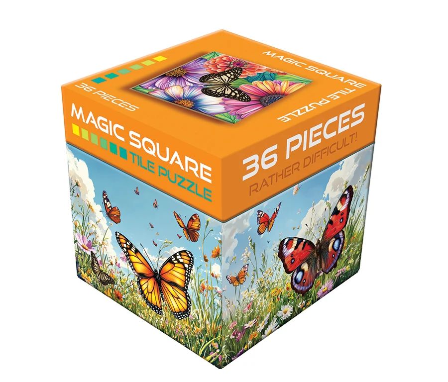 36 Piece Magic Square Puzzle - Butterflies