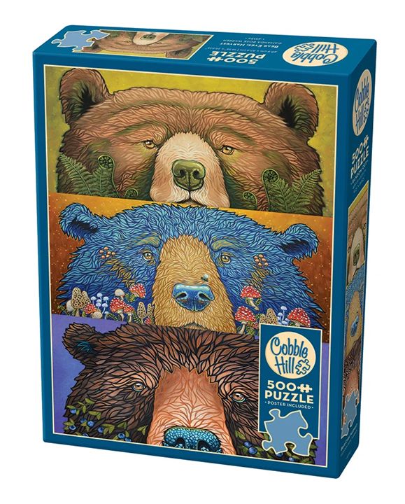 Cobble Hill 500 Piece Puzzle - Bear Eyes: Harvest