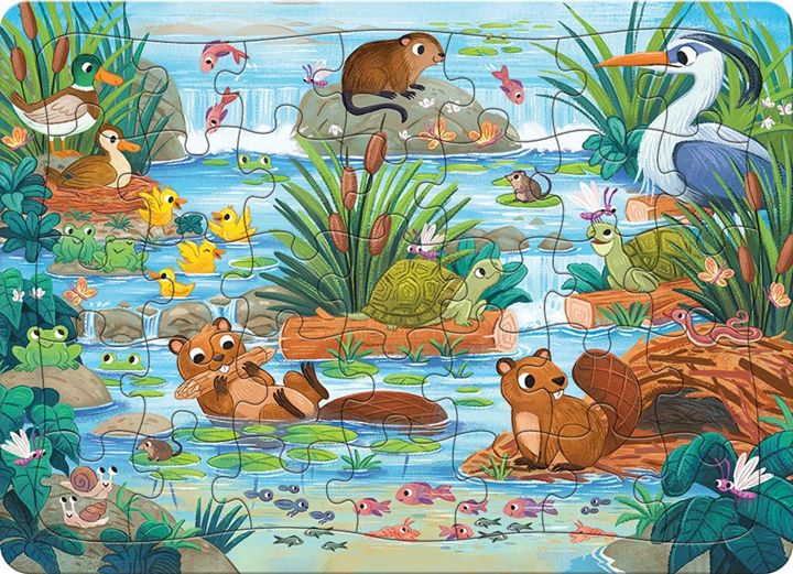 Cobble Hill 35 Piece Tray Puzzle - Pond Scene