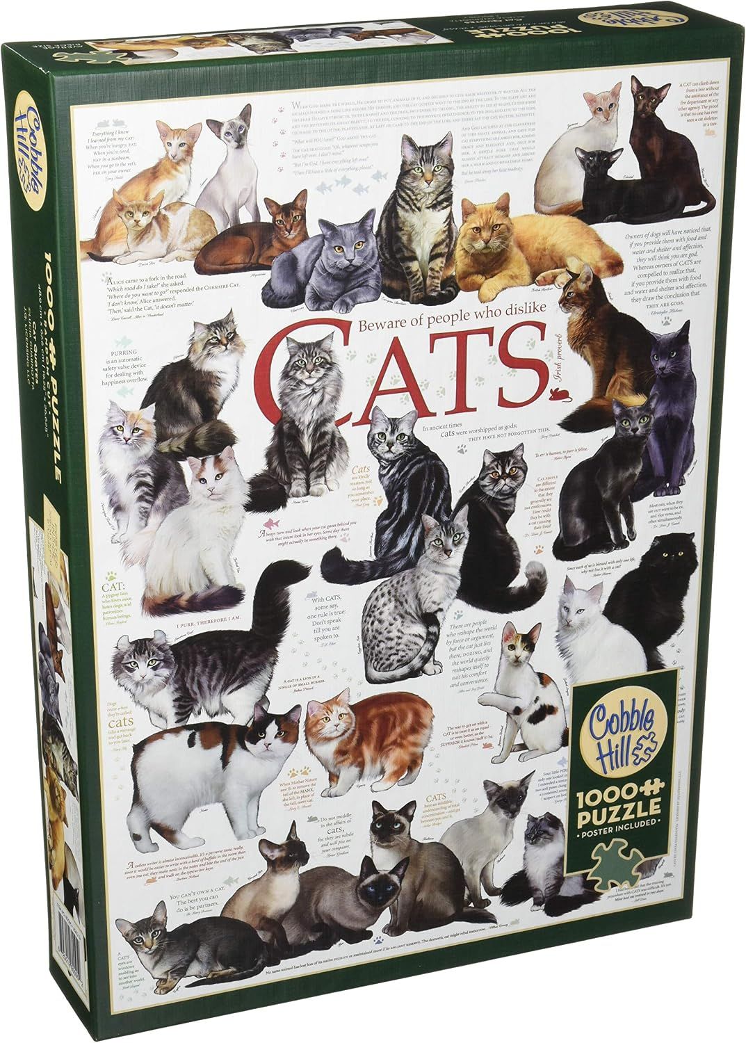 Cobble Hill 1000 Piece Puzzle - Cat Quotes