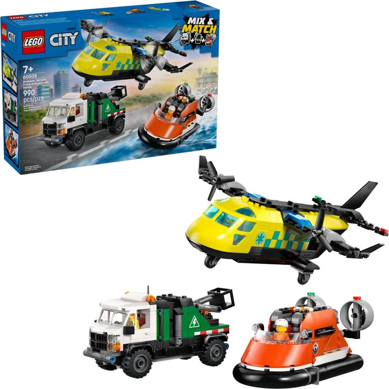 Lego City 60505 - Airplane, Service Truck &amp; Hovercraft Remix