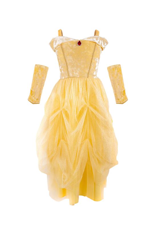 Great Pretenders - Velvety Soft Yellow Princess Gown with Arm Warmers