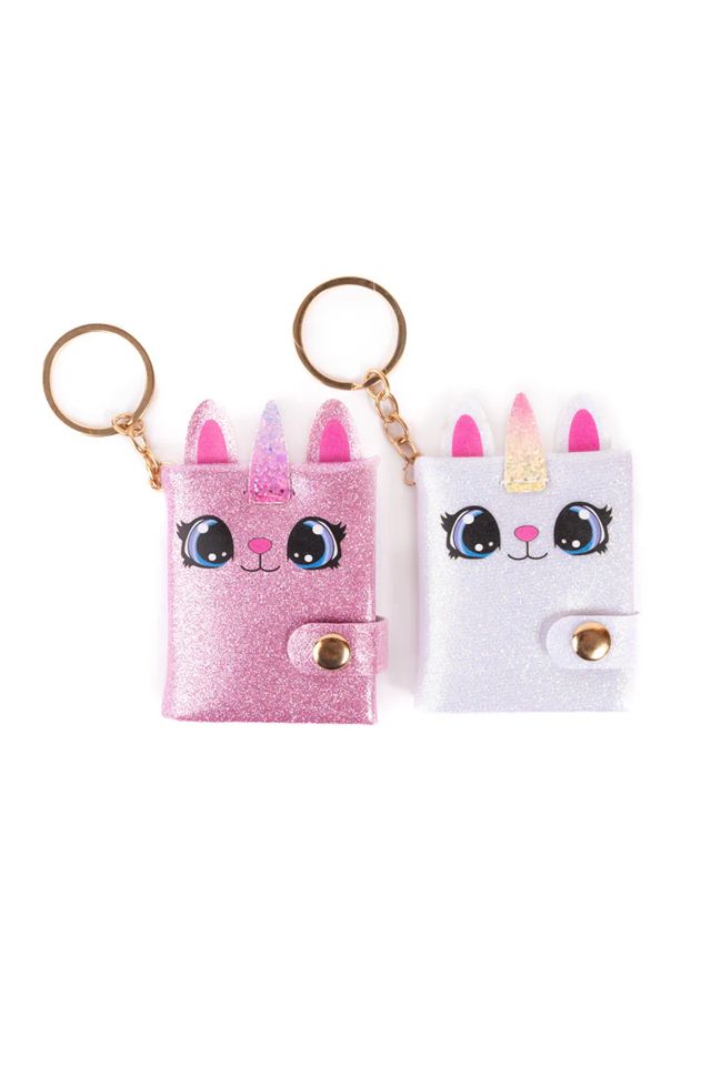 Great Pretenders - Caticorn Mini Sparkly Friends Keychain Journal