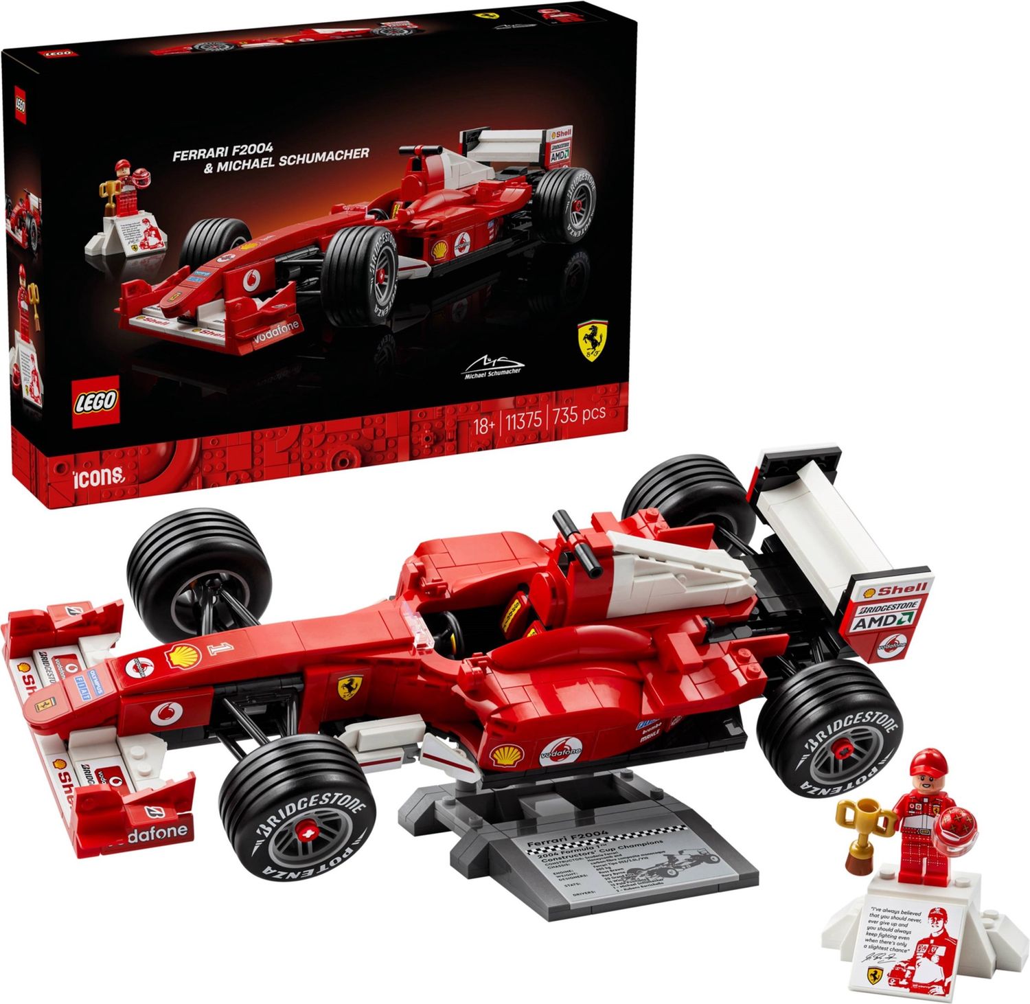 Lego Icons 11375 - Ferrari F2004 &amp; Michael Schumacher