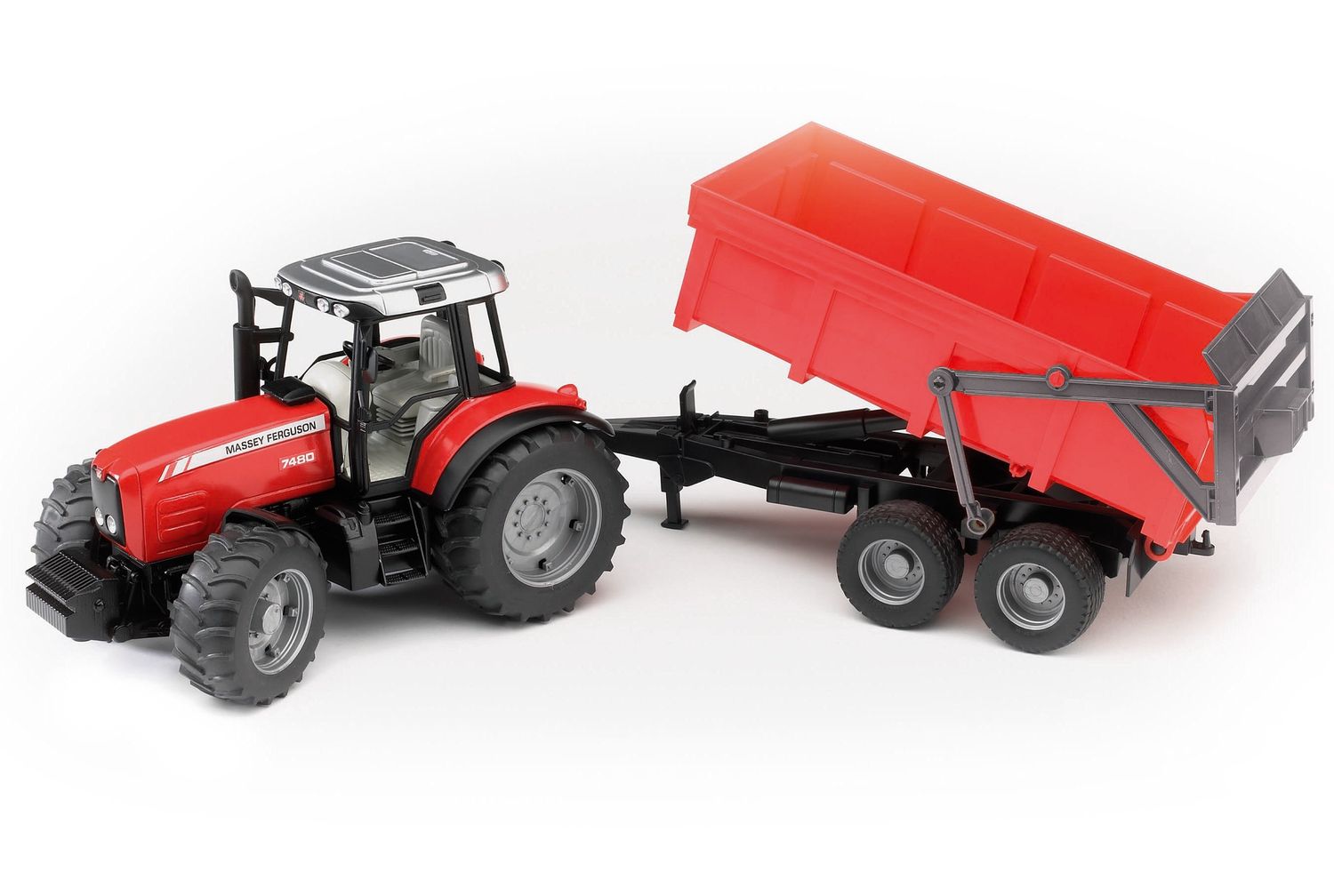Bruder - Massey Ferguson  7480 with Tipping Trailer