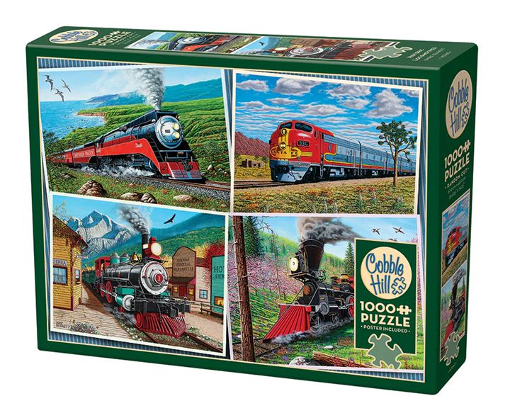 Cobble Hill 1000 Piece Puzzle - Historic Locomotives