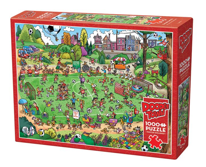 Cobble Hill 1000 Piece Puzzle - DoodleTown: Offside Antics