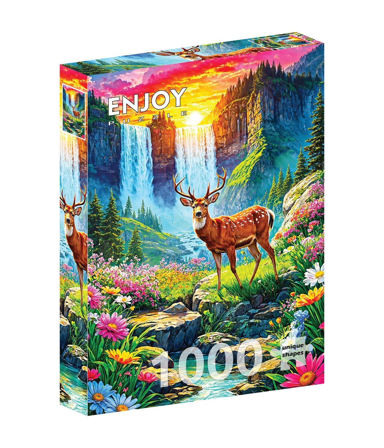 Enjoy Puzzle 1000 Piece Puzzle - Deer Paradise (AI Assistance)