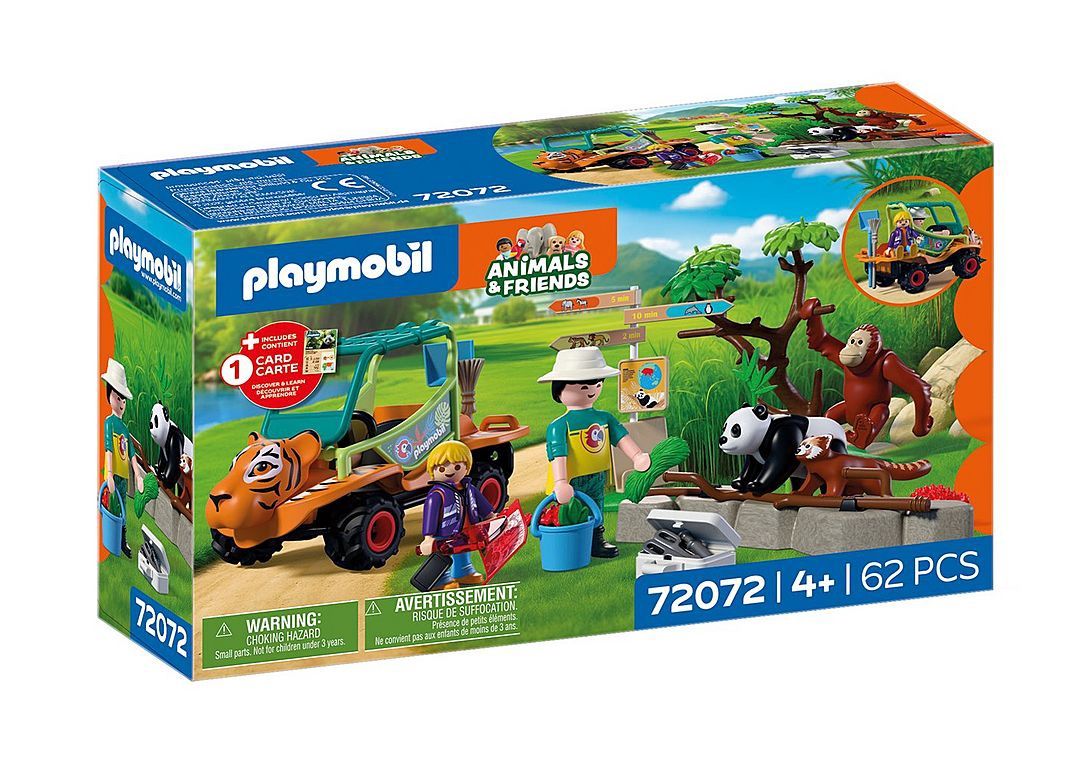 Playmobil Animals &amp; Friends 72072 - Zoo: Zookeeper with Vehicle
