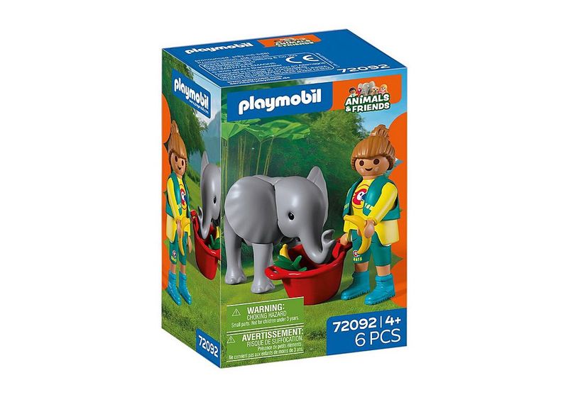 Playmobil Animals &amp; Friends 72092 - Zoo: Baby Elephant and Zookeeper