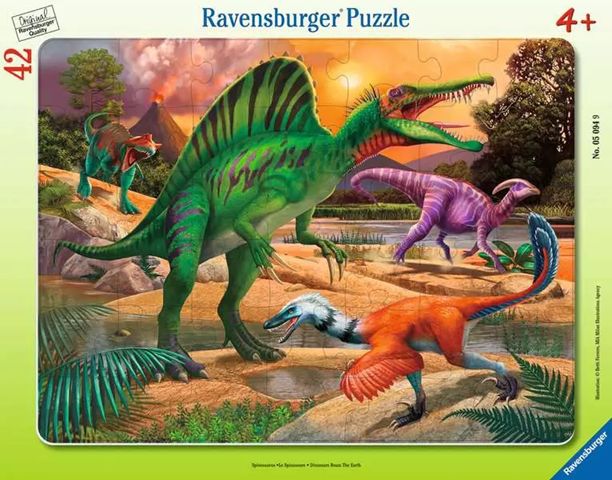 Ravensburger 42 Piece Tray Puzzle - Dinosaurs Roam the Earth